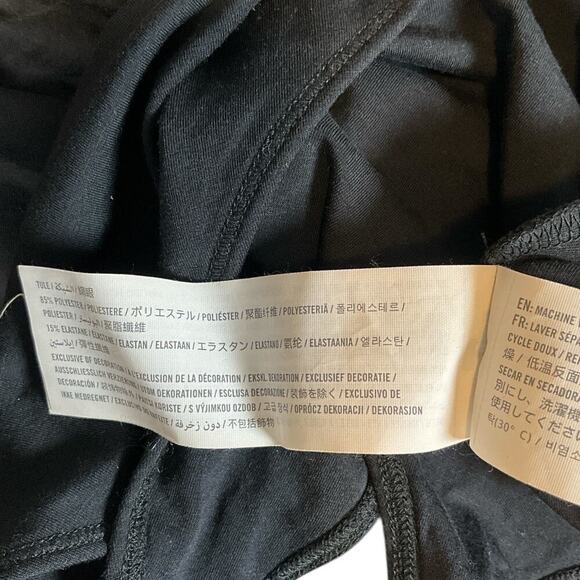 Abercrombie &Fitch Black Body Suit Mesh Long Sleeve High Neck Medium Night Out - Picture 7 of 11